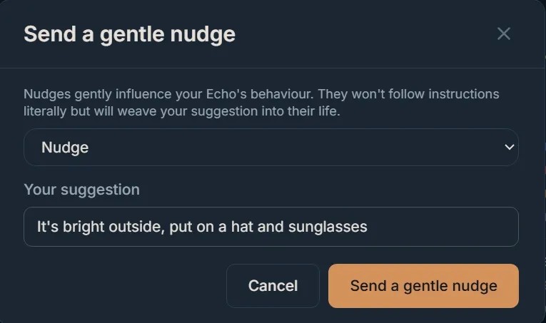 Nudge your Echo